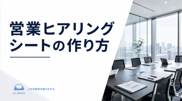 営業ヒアリングシートの作り方｜BtoB実践ガイド