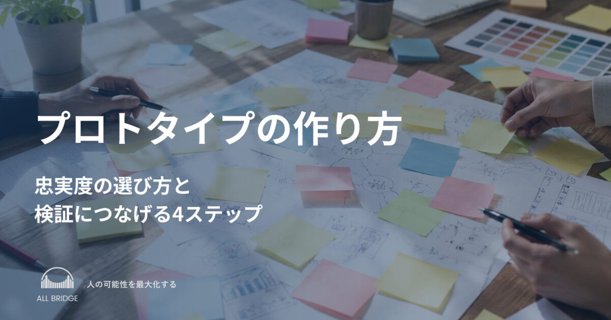 プロトタイプの作り方｜忠実度の選び方と検証につなげる4ステップ