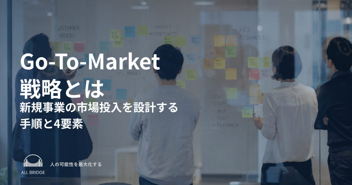 Go-To-Market戦略とは｜新規事業の市場投入を設計する手順と4要素