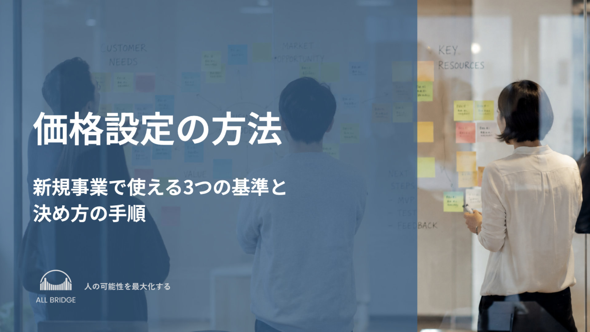 価格設定の方法｜新規事業で使える3つの基準と決め方の手順